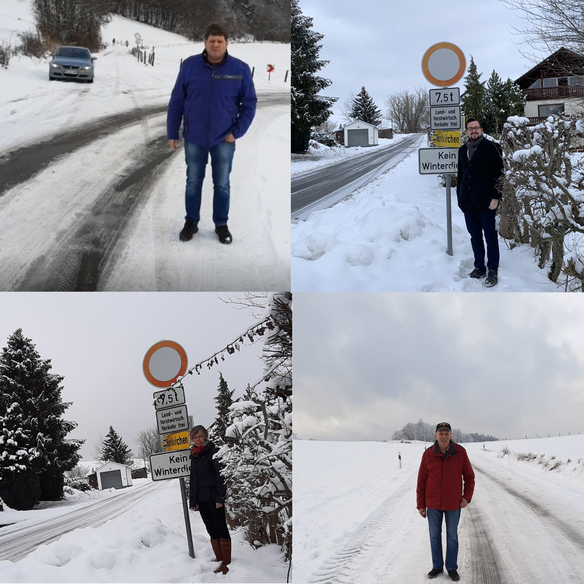 Kandidaten der CDU Diemelsee am Verbindungsweg Bontkirchen